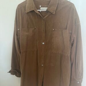 BRAND NEW without tags. We the Free/ Free people corduroy button up